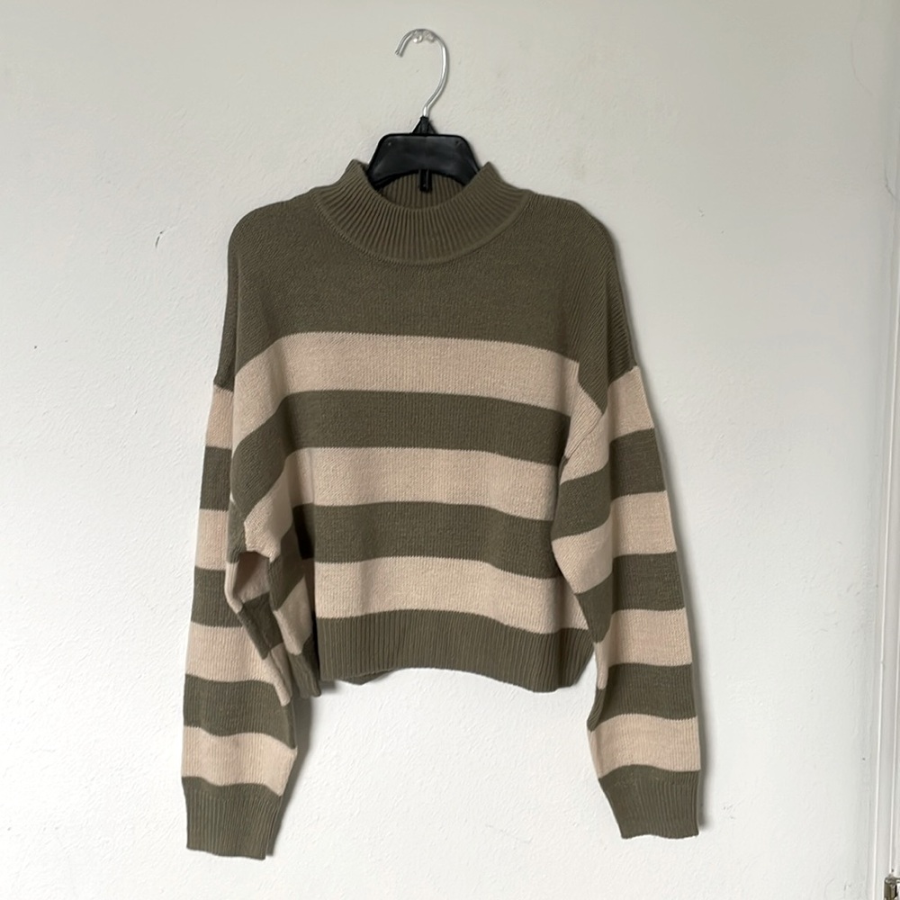 Striped Turtleneck Sweater